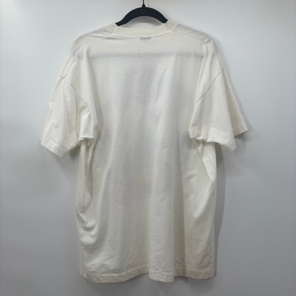 Art Attack Mens Size Large Casino Graphic Shirt White Single Stitch 80s - Picture 4 of 7